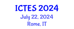 International Conference on Teaching and Education Sciences (ICTES) July 22, 2024 - Rome, Italy