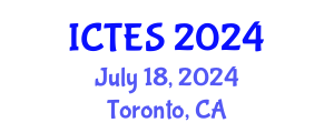 International Conference on Teaching and Education Sciences (ICTES) July 18, 2024 - Toronto, Canada