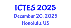 International Conference on Teaching and Education Sciences (ICTES) December 20, 2025 - Honolulu, United States