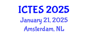International Conference on Teaching and Education Sciences (ICTES) January 21, 2025 - Amsterdam, Netherlands