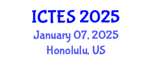 International Conference on Teaching and Education Sciences (ICTES) January 07, 2025 - Honolulu, United States