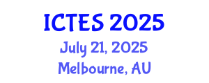 International Conference on Teaching and Education Sciences (ICTES) July 21, 2025 - Melbourne, Australia