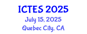 International Conference on Teaching and Education Sciences (ICTES) July 15, 2025 - Quebec City, Canada