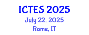 International Conference on Teaching and Education Sciences (ICTES) July 22, 2025 - Rome, Italy