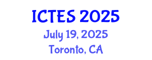 International Conference on Teaching and Education Sciences (ICTES) July 19, 2025 - Toronto, Canada