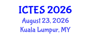 International Conference on Teaching and Education Sciences (ICTES) August 23, 2026 - Kuala Lumpur, Malaysia International Conference on Teaching and Education Sciences (ICTES) August 23, 2026 - Kuala Lumpur, Malaysia