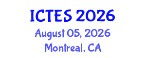 International Conference on Teaching and Education Sciences (ICTES) August 05, 2026 - Montreal, Canada International Conference on Teaching and Education Sciences (ICTES) August 05, 2026 - Montreal, Canada