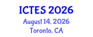 International Conference on Teaching and Education Sciences (ICTES) August 14, 2026 - Toronto, Canada International Conference on Teaching and Education Sciences (ICTES) August 14, 2026 - Toronto, Canada