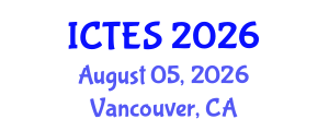 International Conference on Teaching and Education Sciences (ICTES) August 05, 2026 - Vancouver, Canada International Conference on Teaching and Education Sciences (ICTES) August 05, 2026 - Vancouver, Canada
