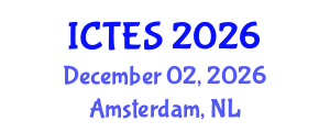 International Conference on Teaching and Education Sciences (ICTES) December 02, 2026 - Amsterdam, Netherlands International Conference on Teaching and Education Sciences (ICTES) December 02, 2026 - Amsterdam, Netherlands