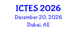 International Conference on Teaching and Education Sciences (ICTES) December 20, 2026 - Dubai, United Arab Emirates International Conference on Teaching and Education Sciences (ICTES) December 20, 2026 - Dubai, United Arab Emirates
