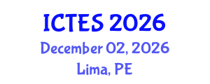 International Conference on Teaching and Education Sciences (ICTES) December 02, 2026 - Lima, Peru International Conference on Teaching and Education Sciences (ICTES) December 02, 2026 - Lima, Peru