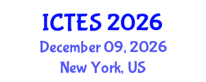 International Conference on Teaching and Education Sciences (ICTES) December 09, 2026 - New York, United States International Conference on Teaching and Education Sciences (ICTES) December 09, 2026 - New York, United States