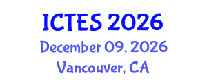 International Conference on Teaching and Education Sciences (ICTES) December 09, 2026 - Vancouver, Canada International Conference on Teaching and Education Sciences (ICTES) December 09, 2026 - Vancouver, Canada