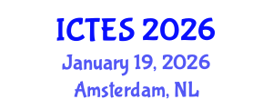 International Conference on Teaching and Education Sciences (ICTES) January 19, 2026 - Amsterdam, Netherlands International Conference on Teaching and Education Sciences (ICTES) January 19, 2026 - Amsterdam, Netherlands