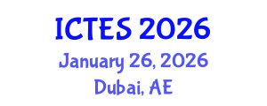 International Conference on Teaching and Education Sciences (ICTES) January 26, 2026 - Dubai, United Arab Emirates International Conference on Teaching and Education Sciences (ICTES) January 26, 2026 - Dubai, United Arab Emirates