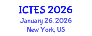 International Conference on Teaching and Education Sciences (ICTES) January 26, 2026 - New York, United States International Conference on Teaching and Education Sciences (ICTES) January 26, 2026 - New York, United States
