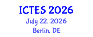 International Conference on Teaching and Education Sciences (ICTES) July 22, 2026 - Berlin, Germany International Conference on Teaching and Education Sciences (ICTES) July 22, 2026 - Berlin, Germany