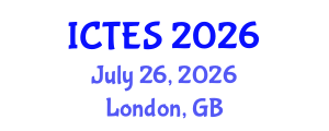 International Conference on Teaching and Education Sciences (ICTES) July 26, 2026 - London, United Kingdom International Conference on Teaching and Education Sciences (ICTES) July 26, 2026 - London, United Kingdom