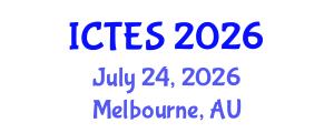 International Conference on Teaching and Education Sciences (ICTES) July 24, 2026 - Melbourne, Australia International Conference on Teaching and Education Sciences (ICTES) July 24, 2026 - Melbourne, Australia