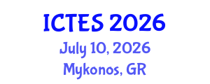 International Conference on Teaching and Education Sciences (ICTES) July 10, 2026 - Mykonos, Greece International Conference on Teaching and Education Sciences (ICTES) July 10, 2026 - Mykonos, Greece
