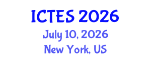 International Conference on Teaching and Education Sciences (ICTES) July 10, 2026 - New York, United States International Conference on Teaching and Education Sciences (ICTES) July 10, 2026 - New York, United States