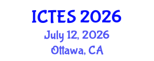 International Conference on Teaching and Education Sciences (ICTES) July 12, 2026 - Ottawa, Canada International Conference on Teaching and Education Sciences (ICTES) July 12, 2026 - Ottawa, Canada
