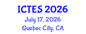 International Conference on Teaching and Education Sciences (ICTES) July 17, 2026 - Quebec City, Canada International Conference on Teaching and Education Sciences (ICTES) July 17, 2026 - Quebec City, Canada