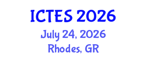 International Conference on Teaching and Education Sciences (ICTES) July 24, 2026 - Rhodes, Greece International Conference on Teaching and Education Sciences (ICTES) July 24, 2026 - Rhodes, Greece