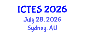 International Conference on Teaching and Education Sciences (ICTES) July 28, 2026 - Sydney, Australia International Conference on Teaching and Education Sciences (ICTES) July 28, 2026 - Sydney, Australia