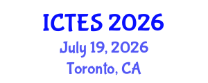 International Conference on Teaching and Education Sciences (ICTES) July 19, 2026 - Toronto, Canada International Conference on Teaching and Education Sciences (ICTES) July 19, 2026 - Toronto, Canada