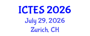 International Conference on Teaching and Education Sciences (ICTES) July 29, 2026 - Zurich, Switzerland International Conference on Teaching and Education Sciences (ICTES) July 29, 2026 - Zurich, Switzerland