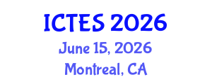 International Conference on Teaching and Education Sciences (ICTES) June 15, 2026 - Montreal, Canada International Conference on Teaching and Education Sciences (ICTES) June 15, 2026 - Montreal, Canada