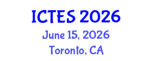 International Conference on Teaching and Education Sciences (ICTES) June 15, 2026 - Toronto, Canada International Conference on Teaching and Education Sciences (ICTES) June 15, 2026 - Toronto, Canada