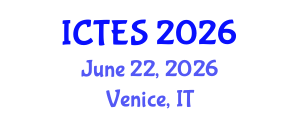 International Conference on Teaching and Education Sciences (ICTES) June 22, 2026 - Venice, Italy International Conference on Teaching and Education Sciences (ICTES) June 22, 2026 - Venice, Italy