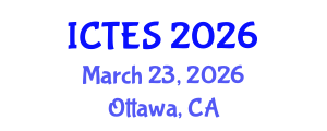 International Conference on Teaching and Education Sciences (ICTES) March 23, 2026 - Ottawa, Canada International Conference on Teaching and Education Sciences (ICTES) March 23, 2026 - Ottawa, Canada