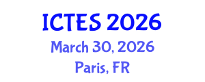 International Conference on Teaching and Education Sciences (ICTES) March 30, 2026 - Paris, France International Conference on Teaching and Education Sciences (ICTES) March 30, 2026 - Paris, France