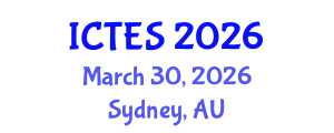 International Conference on Teaching and Education Sciences (ICTES) March 30, 2026 - Sydney, Australia International Conference on Teaching and Education Sciences (ICTES) March 30, 2026 - Sydney, Australia
