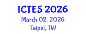 International Conference on Teaching and Education Sciences (ICTES) March 02, 2026 - Taipei, Taiwan International Conference on Teaching and Education Sciences (ICTES) March 02, 2026 - Taipei, Taiwan