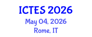 International Conference on Teaching and Education Sciences (ICTES) May 04, 2026 - Rome, Italy International Conference on Teaching and Education Sciences (ICTES) May 04, 2026 - Rome, Italy