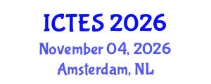 International Conference on Teaching and Education Sciences (ICTES) November 04, 2026 - Amsterdam, Netherlands International Conference on Teaching and Education Sciences (ICTES) November 04, 2026 - Amsterdam, Netherlands