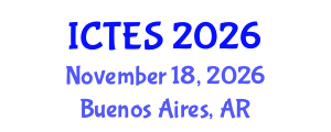 International Conference on Teaching and Education Sciences (ICTES) November 18, 2026 - Buenos Aires, Argentina International Conference on Teaching and Education Sciences (ICTES) November 18, 2026 - Buenos Aires, Argentina