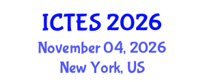 International Conference on Teaching and Education Sciences (ICTES) November 04, 2026 - New York, United States International Conference on Teaching and Education Sciences (ICTES) November 04, 2026 - New York, United States