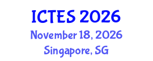 International Conference on Teaching and Education Sciences (ICTES) November 18, 2026 - Singapore, Singapore International Conference on Teaching and Education Sciences (ICTES) November 18, 2026 - Singapore, Singapore