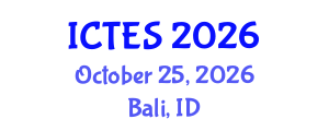 International Conference on Teaching and Education Sciences (ICTES) October 25, 2026 - Bali, Indonesia International Conference on Teaching and Education Sciences (ICTES) October 25, 2026 - Bali, Indonesia