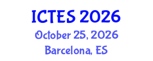 International Conference on Teaching and Education Sciences (ICTES) October 25, 2026 - Barcelona, Spain International Conference on Teaching and Education Sciences (ICTES) October 25, 2026 - Barcelona, Spain