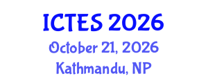 International Conference on Teaching and Education Sciences (ICTES) October 21, 2026 - Kathmandu, Nepal International Conference on Teaching and Education Sciences (ICTES) October 21, 2026 - Kathmandu, Nepal