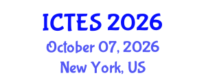 International Conference on Teaching and Education Sciences (ICTES) October 07, 2026 - New York, United States International Conference on Teaching and Education Sciences (ICTES) October 07, 2026 - New York, United States
