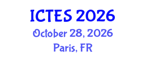 International Conference on Teaching and Education Sciences (ICTES) October 28, 2026 - Paris, France International Conference on Teaching and Education Sciences (ICTES) October 28, 2026 - Paris, France