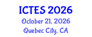 International Conference on Teaching and Education Sciences (ICTES) October 21, 2026 - Quebec City, Canada International Conference on Teaching and Education Sciences (ICTES) October 21, 2026 - Quebec City, Canada